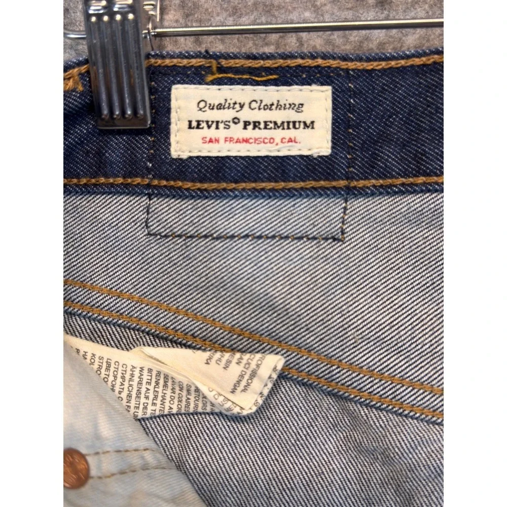 Levis 501 Premium Denim Jeans Mens 29x30 Button Fly Straight‎ Leg Big E